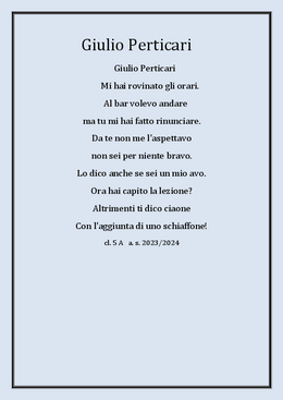Giulio Perticari poesia