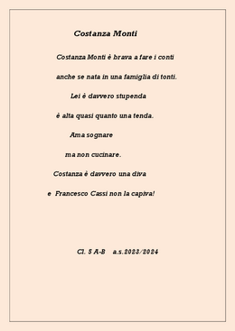 Costanza Monti poesia
